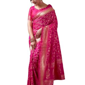 Sugathari Women's Banarasi Saree Pure Kanjivaram Silk Saree Soft new