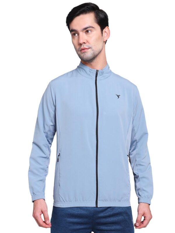 TECHNOSPORT Men's Polyester Regular Lightweight Woven High Neck Sporty Jacket