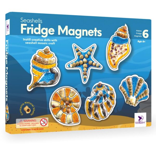 TOYKRAFTT Shell Fridge Magnets| Art & Craft Kit for Kids|