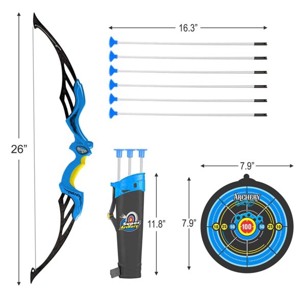 Tec Tavakkal Kids Bow Arrow Toy Boys and Girls Basic Archery Set Outdoor Hunting Game with 3 Suction Cup.jpg