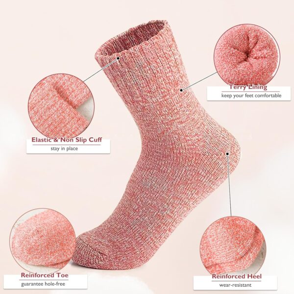 TecoKart® Woolen Socks for Women Soft Warm and Stretchy Winter Knitted Socks Durable Elastic Fit 3 Pairs.jpg