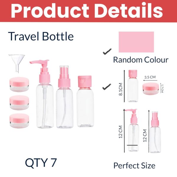Temperia Travel Bottles for Toiletries 7pcs Refillable Empty Mini Containers with Pouch Random.jpg
