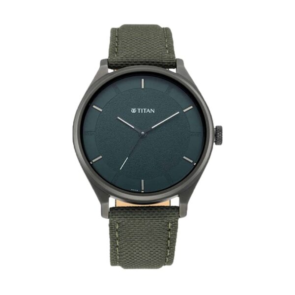Titan Workwear Quartz Analog Hunter Green Dial Olive Green Leather