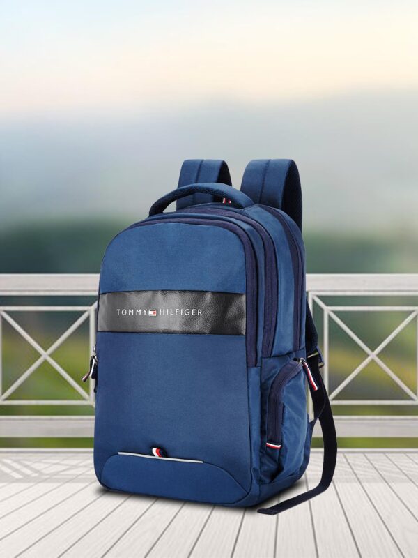 Tommy Hilfiger Joshua Polyester Unisex 15 Inch Laptop Backpack Navy 21 Ltr Capacity Padded Adjustable.jpg