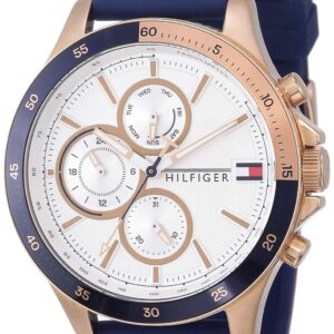 Tommy Hilfiger Silicone Analog Bank White Men Watch Th1791778/Ncth1791778