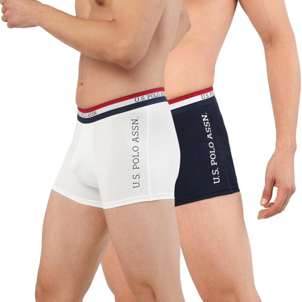 U.S. Polo Assn. Men Cotton Striped Waistband Antibacterial Et002 Trunks