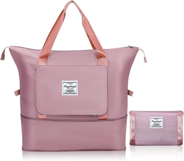 Umadiya Womens Large Capacity Folding Travel Tote Bag|Oxford Fabric Waterproof