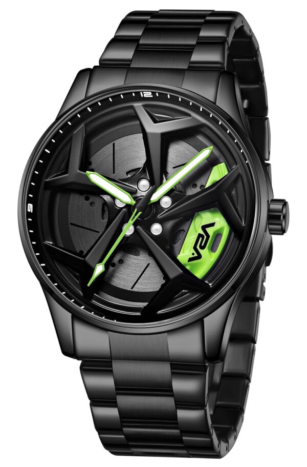 V2A Vortex Series Rolling Wheel Men’s Analog Watch Open Dial
