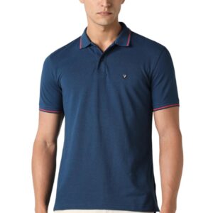 Van Heusen Men's Cotton Solid Regular Fit T Shirt