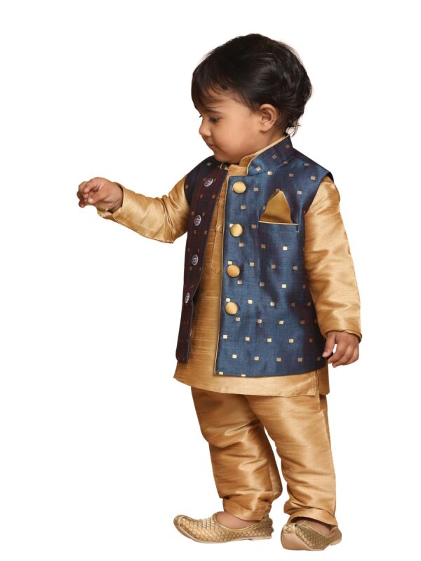 Vastramay Infant Boys Silk Blend Nehru Jacket