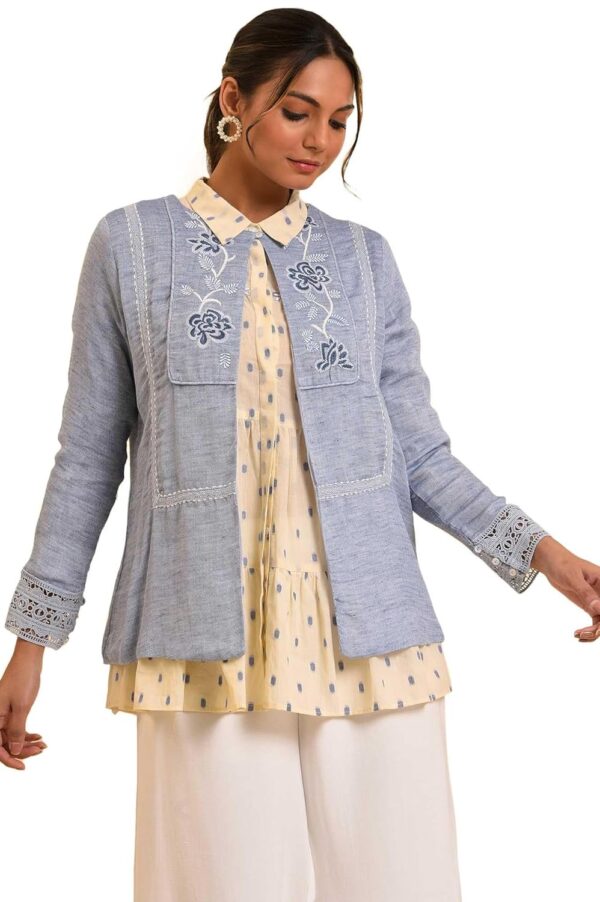 W for Woman Cotton Blend Womens Standard Length Jacket