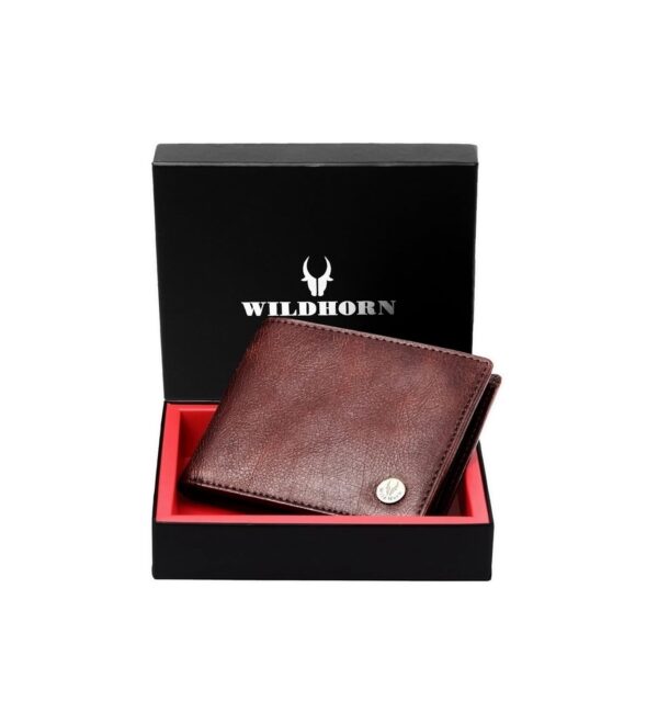 WildHorn Brown Leather Men's Wallet (WH2052 CRACKLE)
