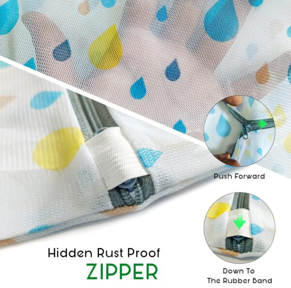 Yellow Weaves Clothes Washing Bags Mesh Laundry Bag With Zipper for Delicates 5 Sizes Reusable for.jpg