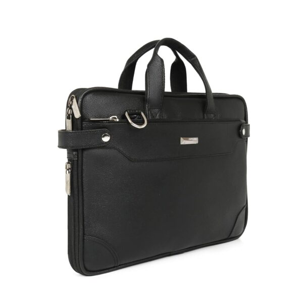 Zipline Office Faux Leather laptop bag for Men   Fits