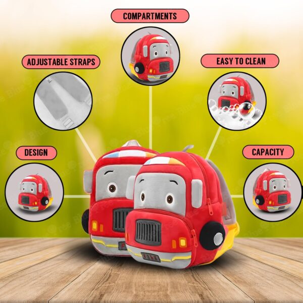 blue tree Cute Boys and Girls Plush Kids Bag Full Embroidery Designs Mini Travel Backpack Fire Brigade.jpg