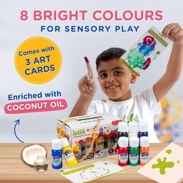 dabble Starter Painting Fun Pack Non Toxic Finger Paint for Kids Safe Natural Colours for 1.5 Years.jpg