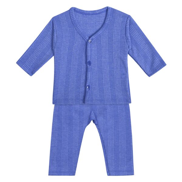 superminis Baby Boys and Baby Girls Bright Color Front Open Thermal Top and Pyjama Set for Winter.jpg