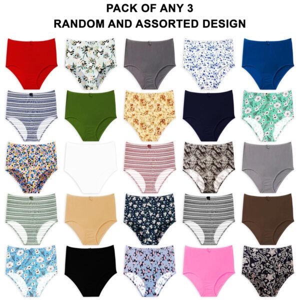 Pepperika Womens Plus Size Panties High Waist Cotton Briefs Ladies Underwear Big Size Panties Combo Pack of.jpg