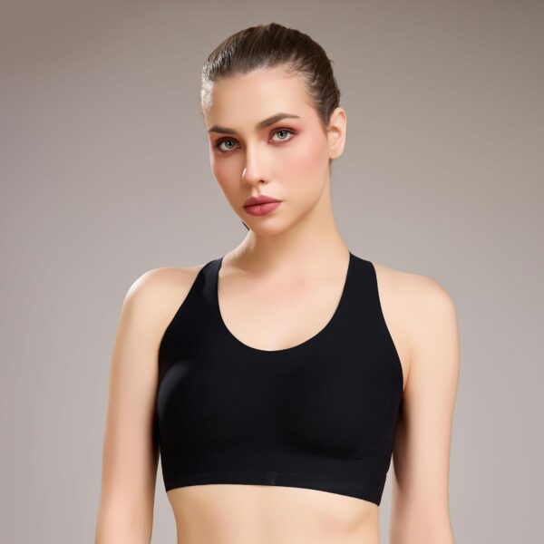 SOIE Women Padded Non Wired Full Coverage Seamless Sports Bra with Criss Cross Back.jpg